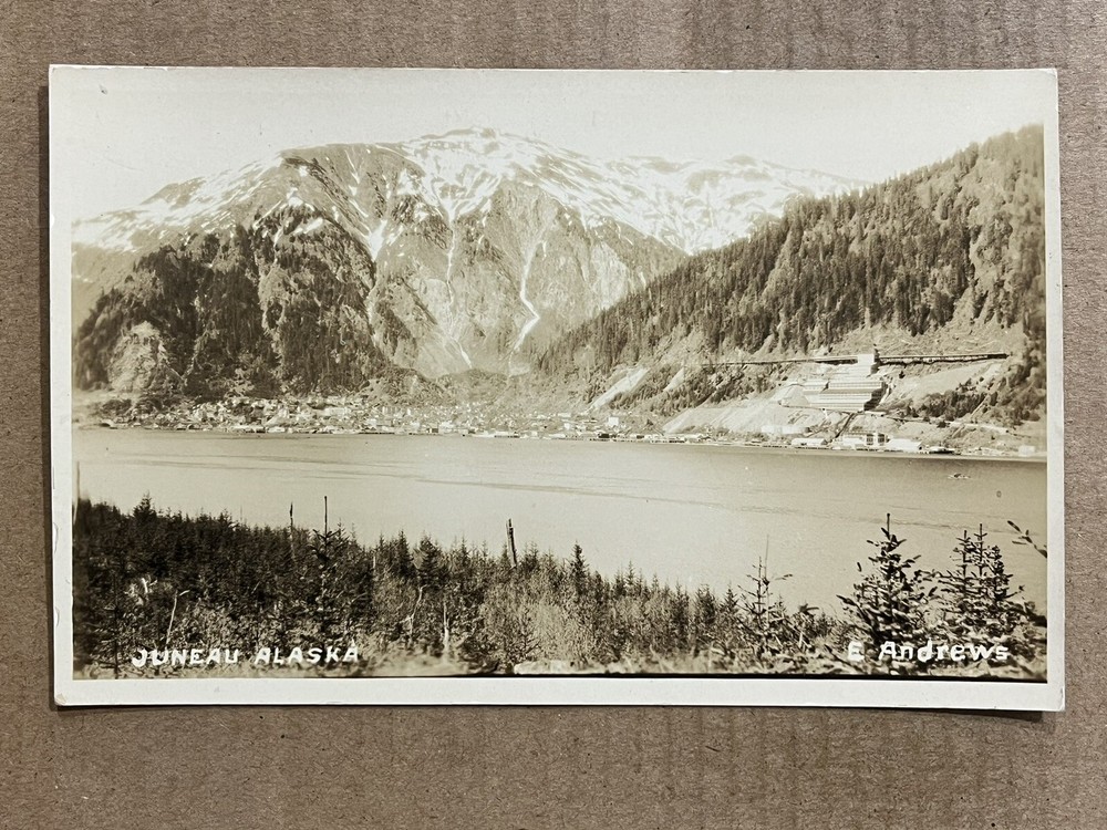 Postcard RPPC Juneau AK Alaska Panoramic Coastline Vintage Real Photo