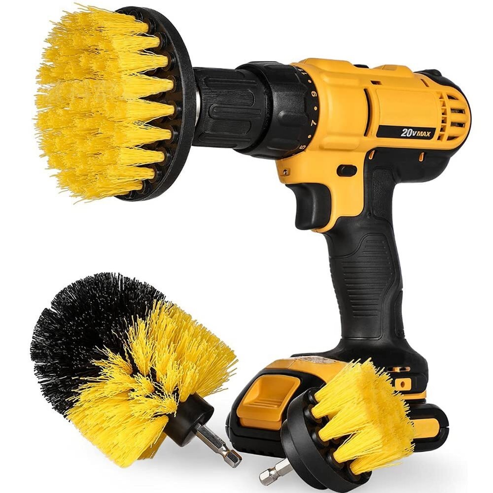 3 Pack Auto Detailing Drill Brush Set for Wheels and Car Cleaning