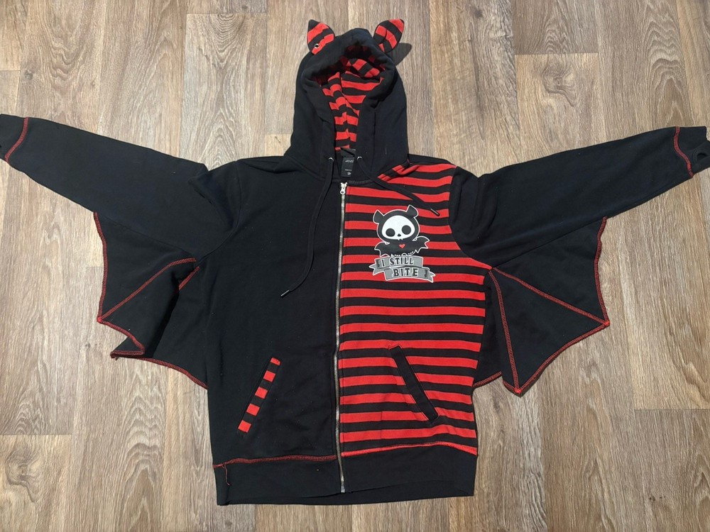 Hot Topic Skelanimals Diego the Bat Wing Hoodie Size Small