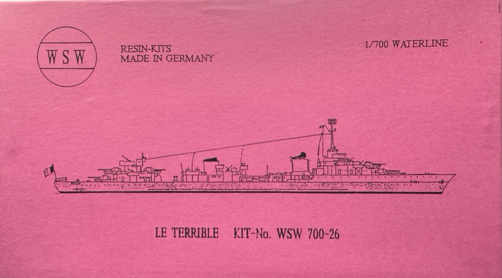 WSW Modellbau 1/700 French Navy Le Terrible 1945 Resin Destroyer Fantasque-class