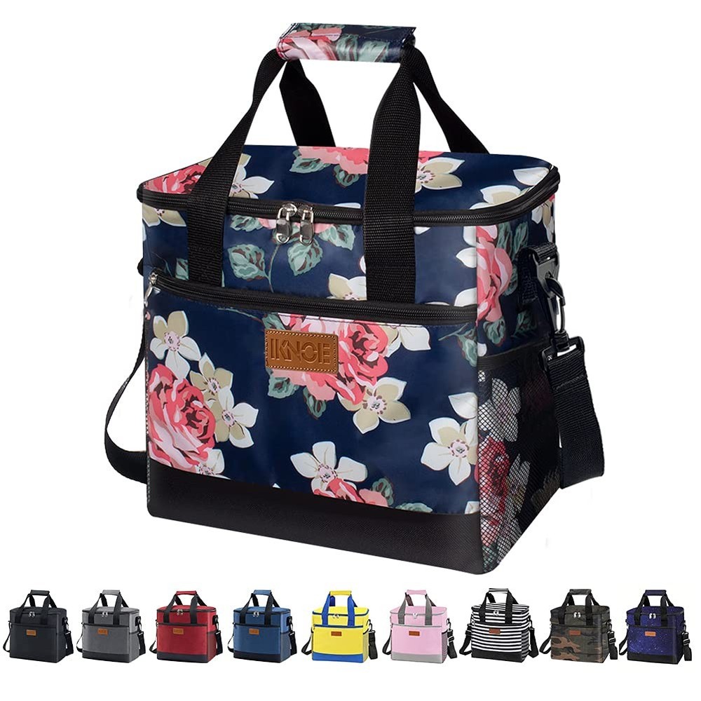 15L Large Collapsible Insulated Cooler Bag Holds 24 Cans Leakproof Lunch Tote