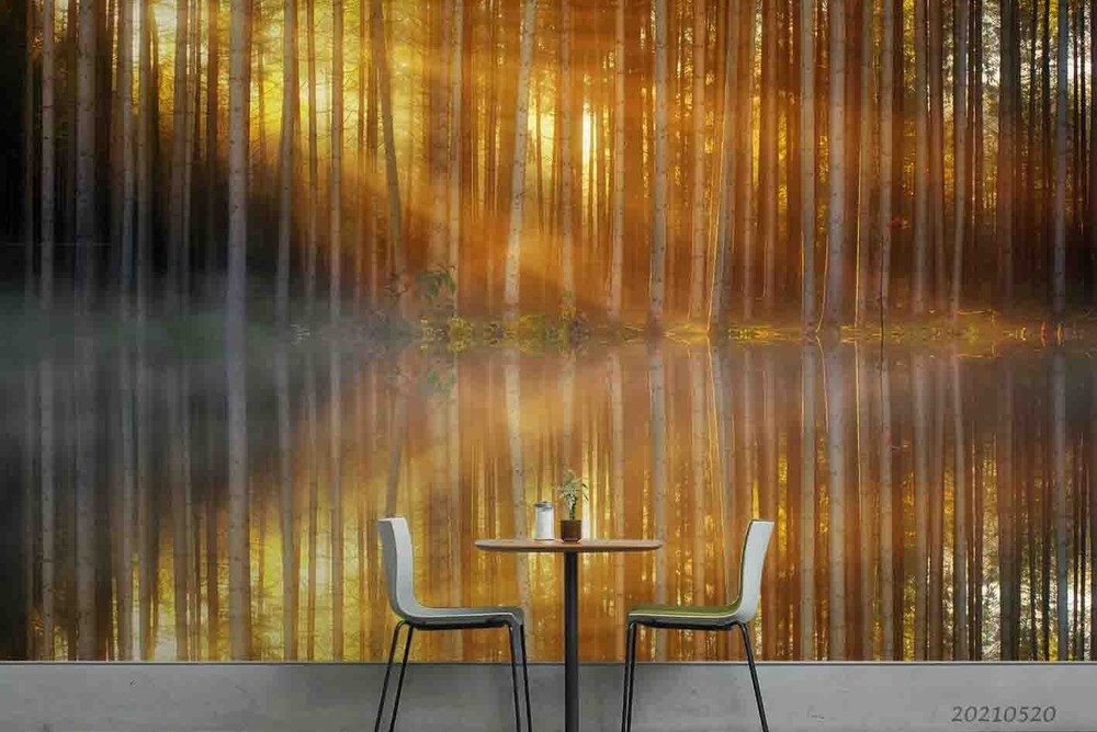 3D Forest River Sunshine Landscape Wall Murals Wallpaper Murals Wall Sticker
