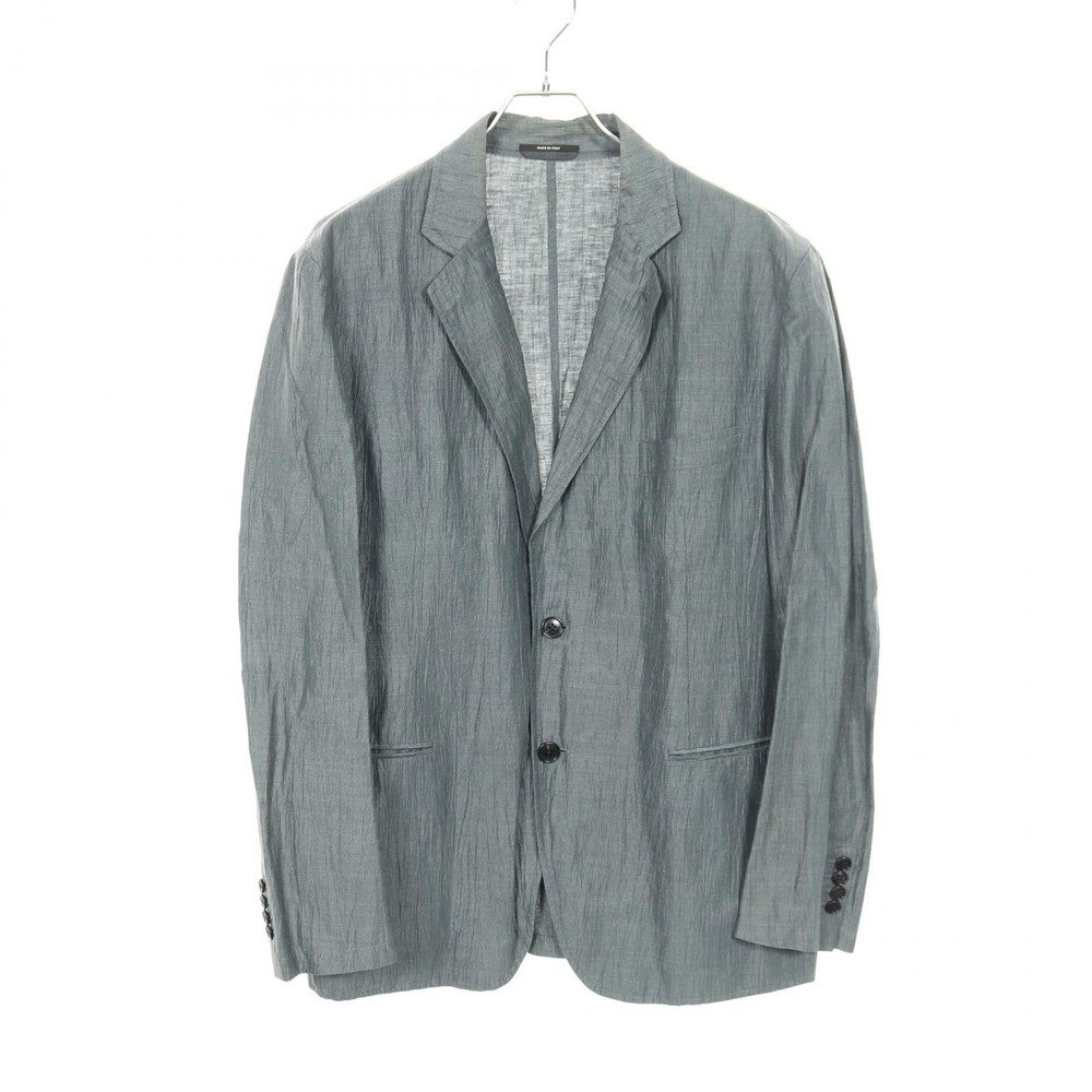 HERMES tailored jacket Fabric cotton Blue #52 Used mens