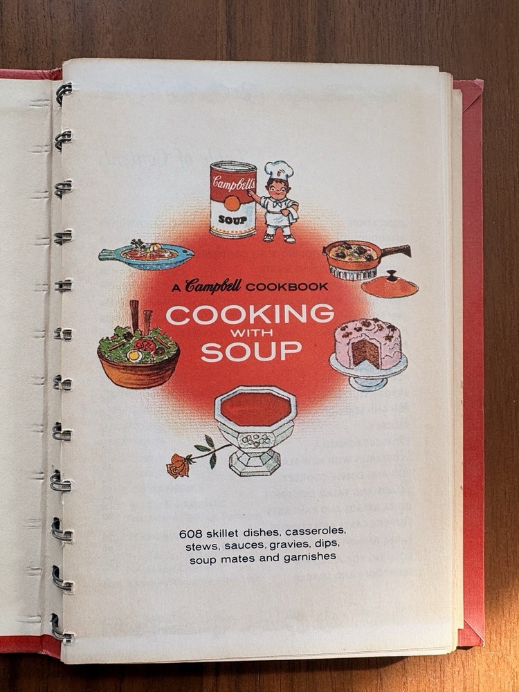 VTG 1960 A Campbell Cookbook Cooking With Soup Book