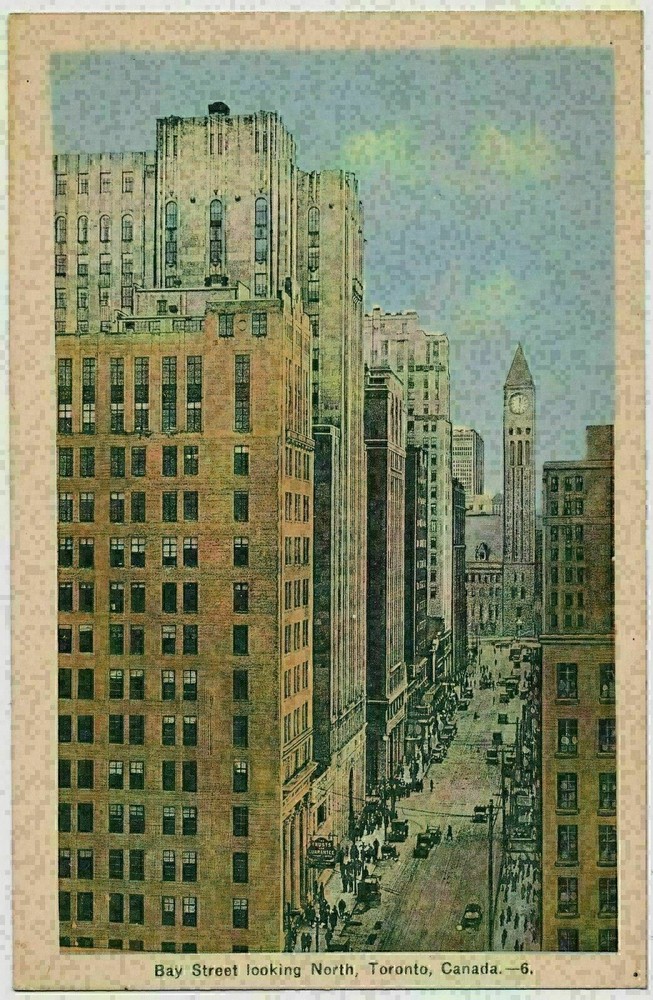 Bird's Eye View of Bay Street looking North, Toronto, Ontario