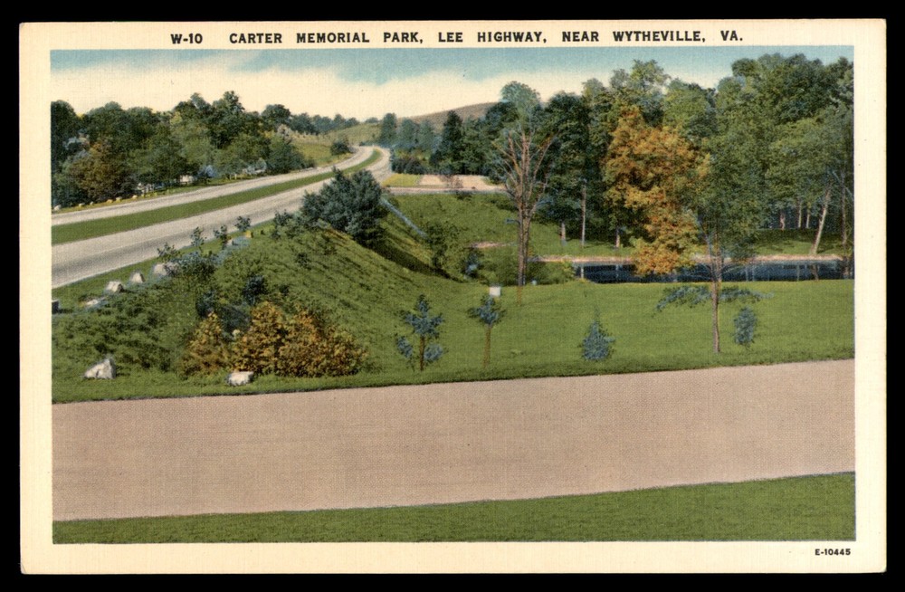 Postcard Carter Memorial Park, Lee Highway, Wytheville, VA