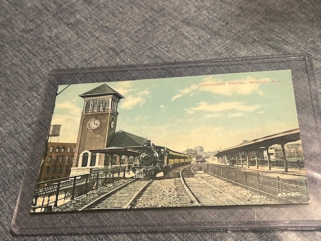 Lackawanna Station Newark NJ Color Divided Back Unused Postcard Railroad Train