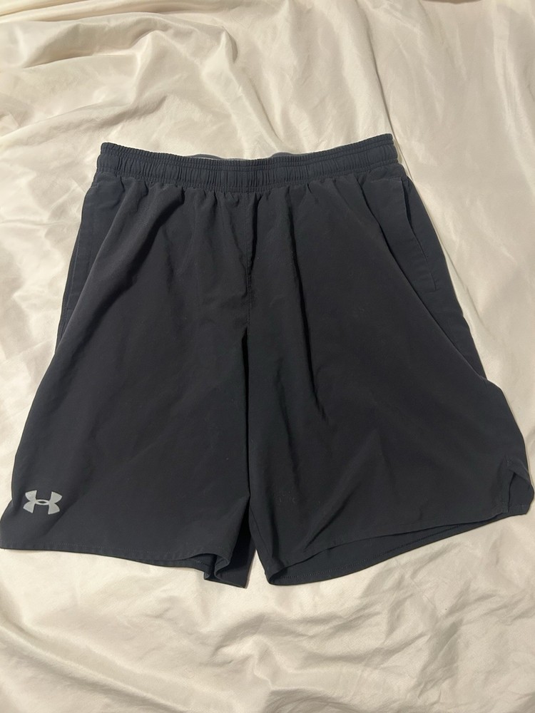Under Armour Men's Athletic Gym Workout Shorts Loose, Large, Black