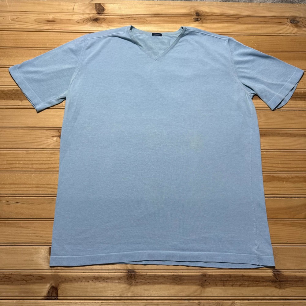 Y2K Malo Blank Streetwear Minimalist Basic V-Neck Single Stitch T-Shirt - IT 56