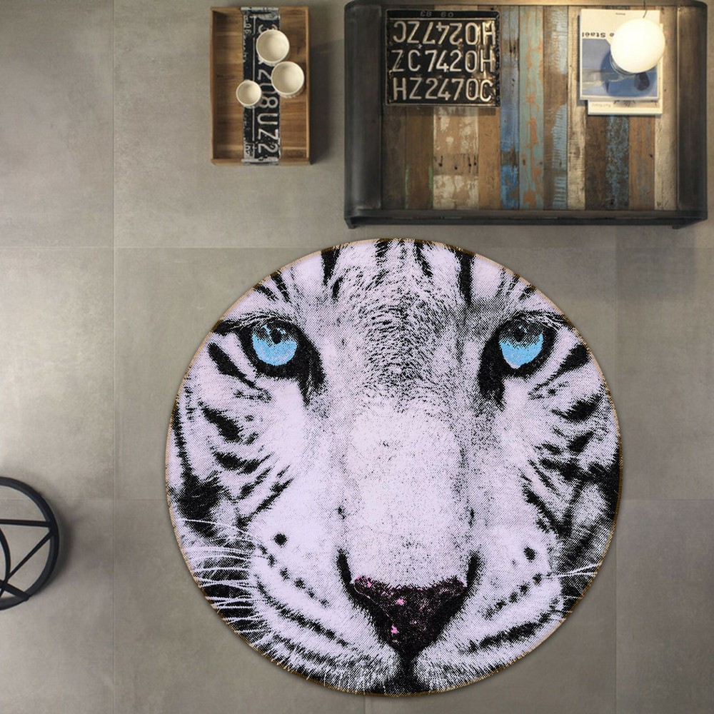 3D Hand Painted Tiger O1980 Animal Non Slip Rug Mat Elegant Photo Carpet Fay