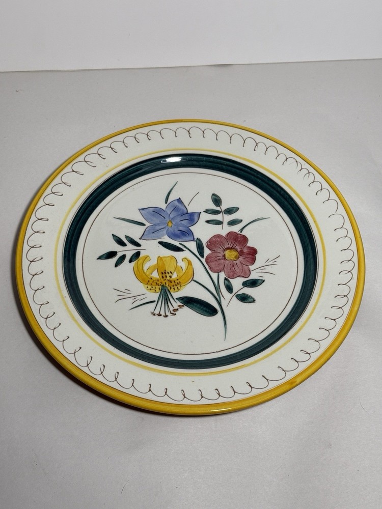 Vintage Stangl Pottery Terra Rose Garden Flower 12.5” Floral Chop Platter Plate