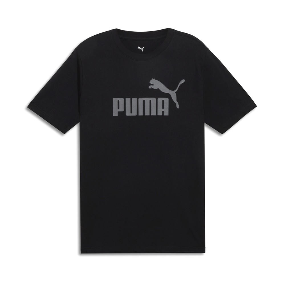 PUMA Essentials Logo Crew Neck Short Sleeve T-Shirt Mens Black Casual Tops 68884