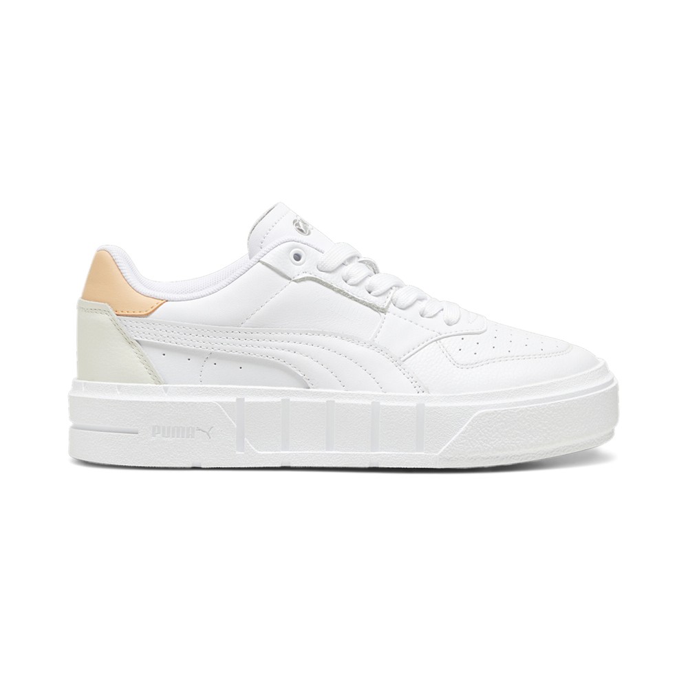 PUMA Cali Court Leather Lace Up  Womens White Sneakers Casual Shoes 39380212