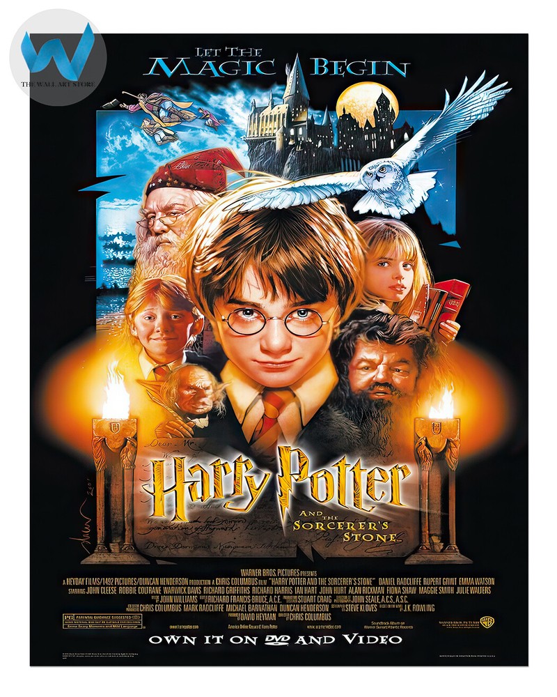Harry Potter Sorcerers Stone Movie Poster Wall Art in 12x16 16x20 18x24 24x36 Sizes
