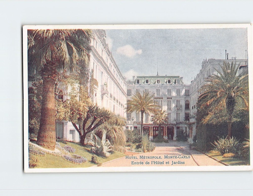Postcard Hotel Metropole Monte Carlo Monaco