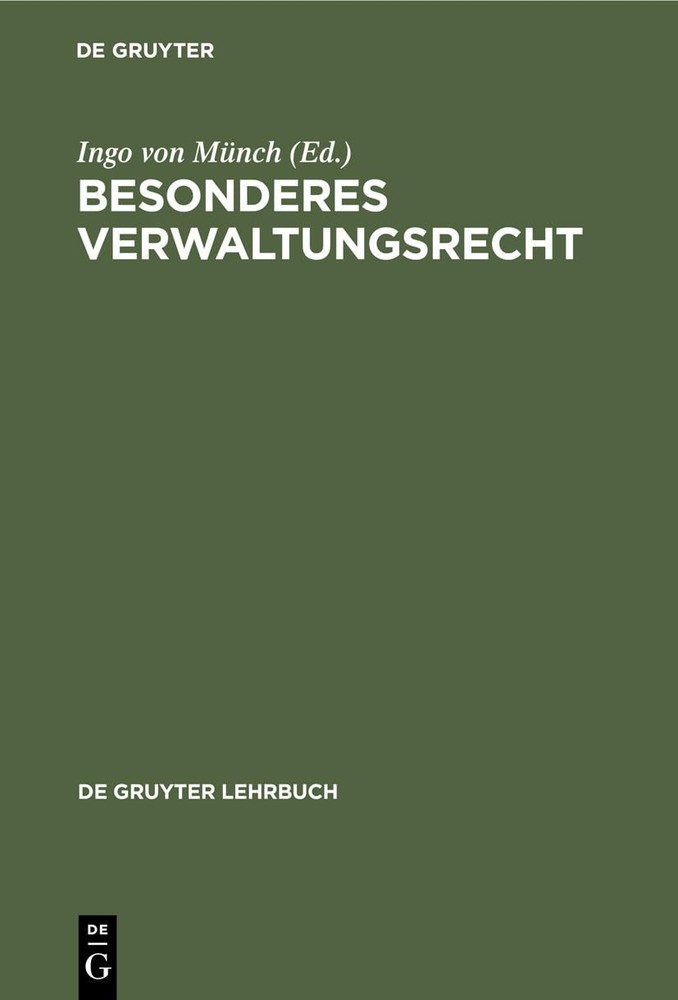 Besonderes Verwaltungsrecht (Hardback)