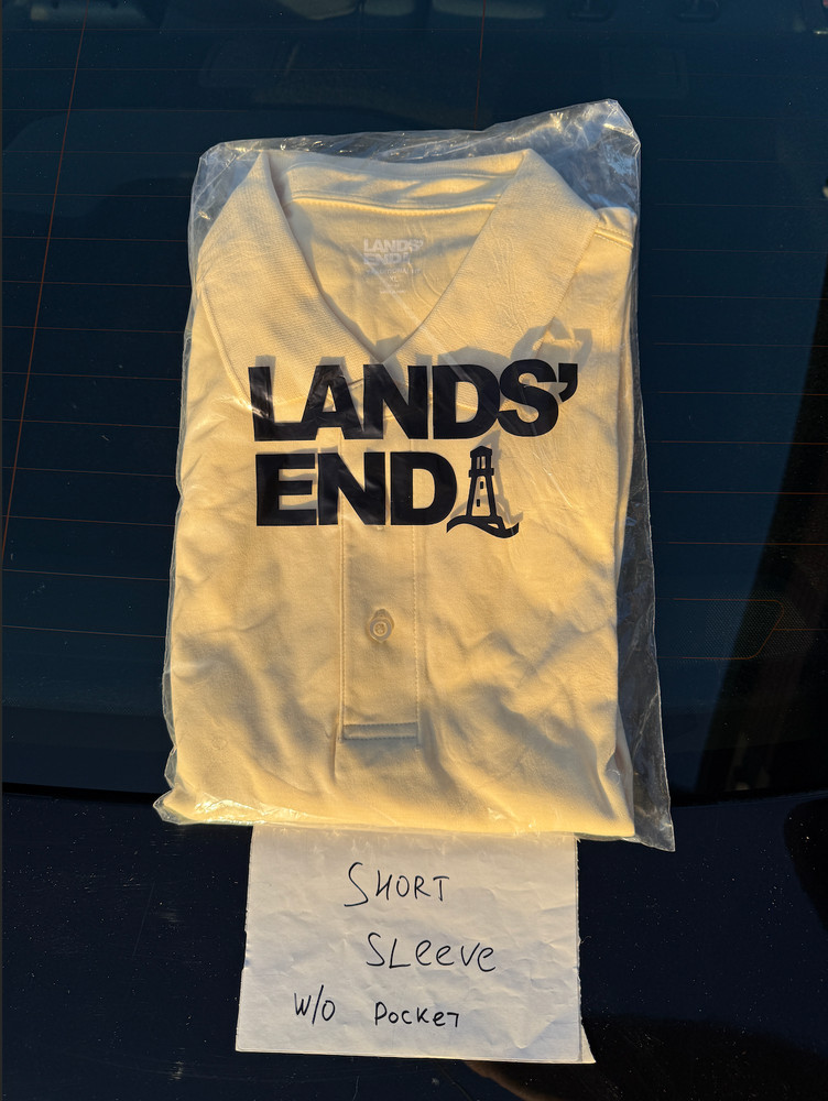 Lands' End Mens Short Sleeve Supima Polo Shirt Golden Candle Light L-2XL Regular