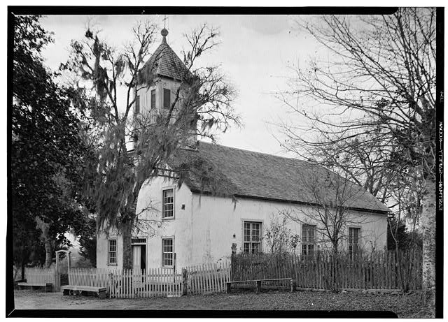 Historic American Buildings Survey Church Building 1900s Steeple Picket Fence