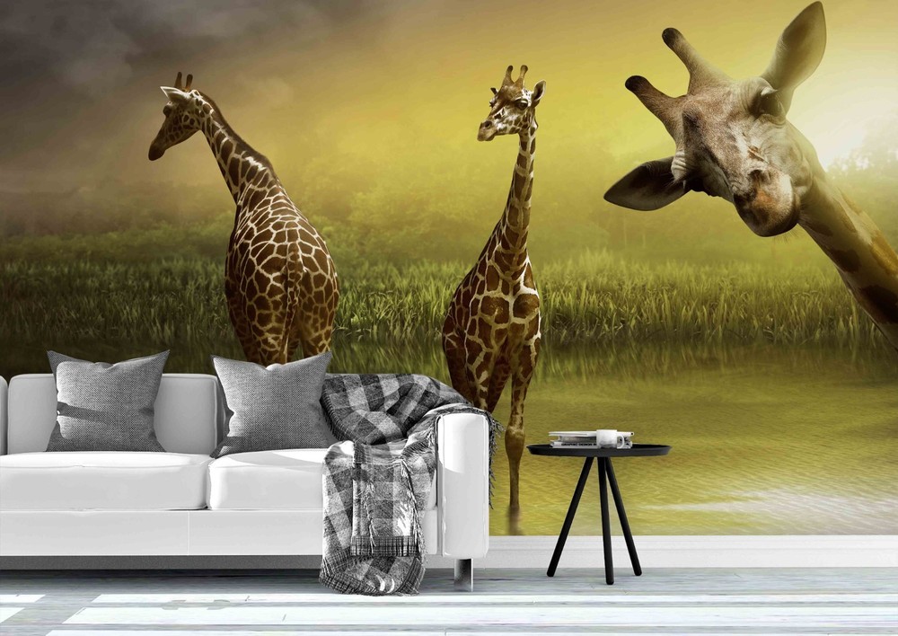 3D Giraffe Animal Wall Murals Wallpaper Murals Wall Sticker