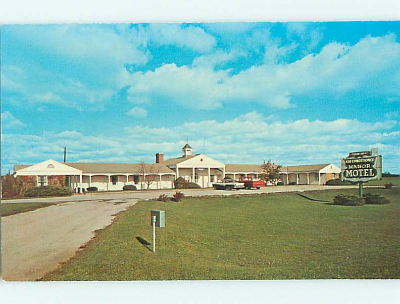 Unused Pre-1980 OLD CARS & MANOR MOTEL Valparaiso Indiana IN  r0499