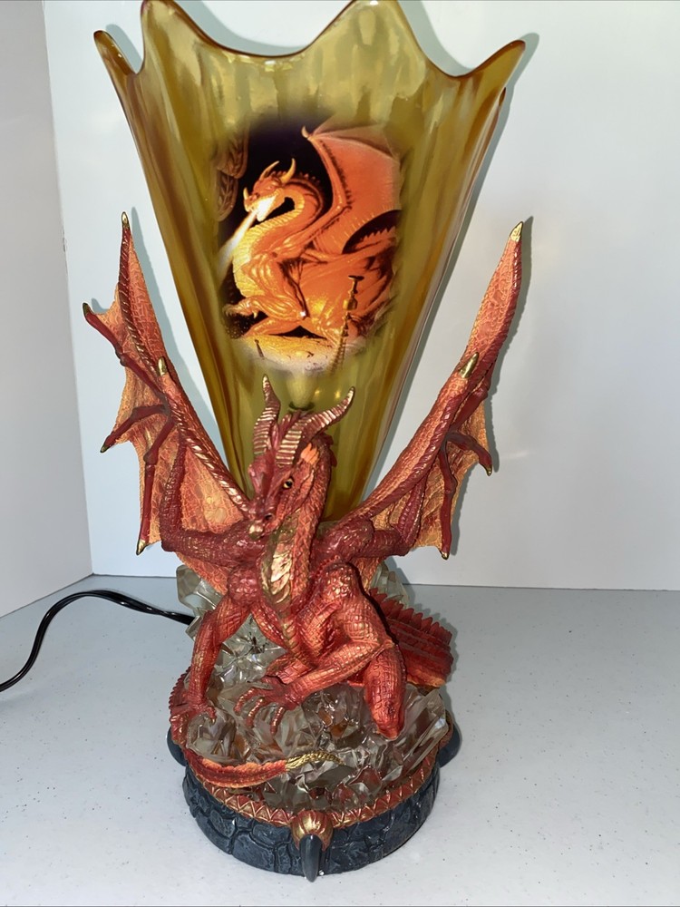 Torchiece Born of Fire Lamp Signed by G Hildebrandt Bradford Exchange A0617 Collectible