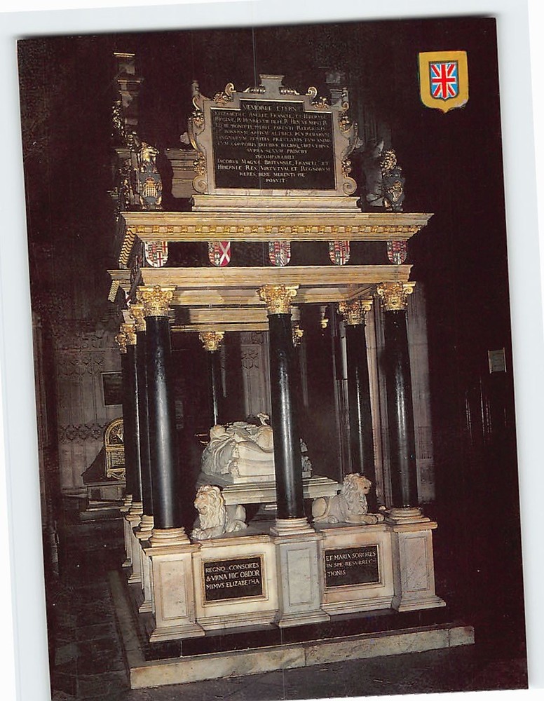 Postcard Tomb of Queen Elizabeth I Westminster Abbey London England