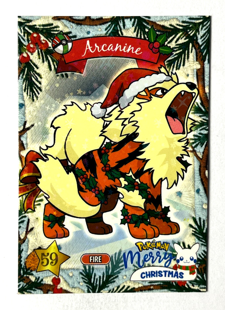 2025 POKEMON KANTO CHRISTMAS Collectoons Card #059 ARCANINE Foil