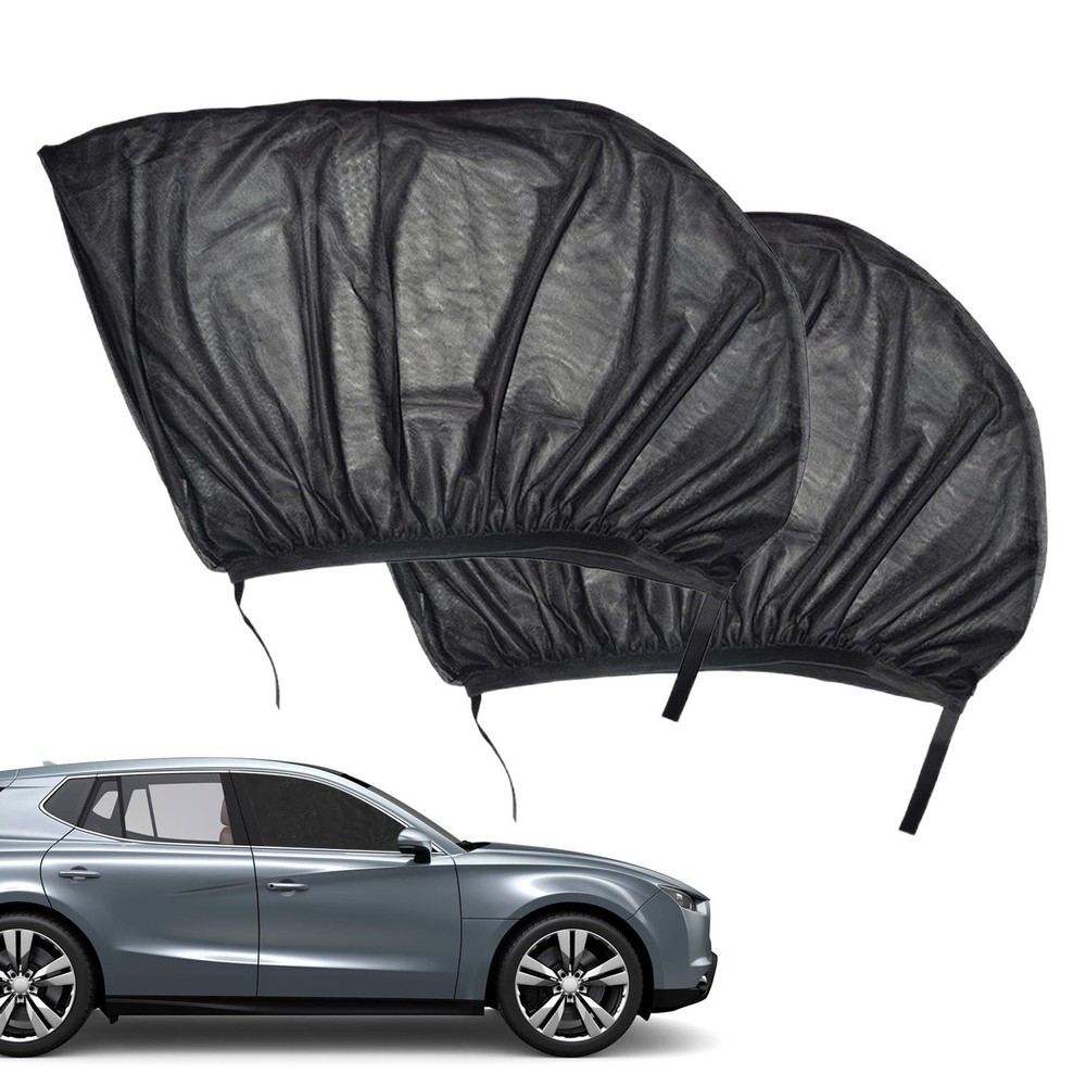 2 Pack Car Window Side Screen Sun Mesh Shade Cover Sunshade Visor