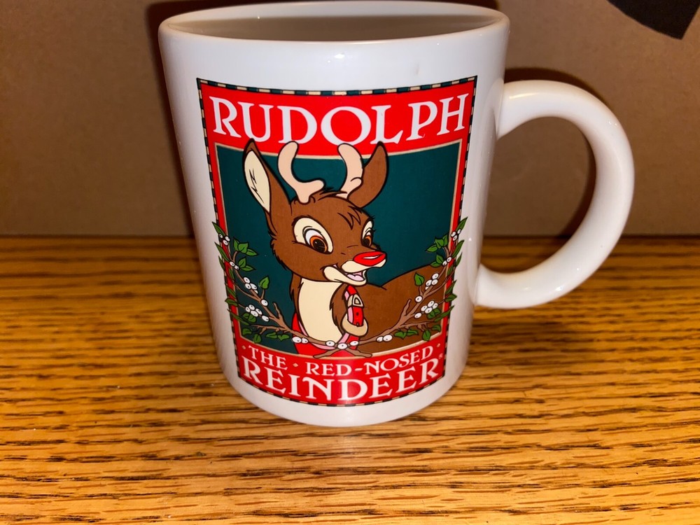 Vintage 1993 Rudolph the Red Nose Reindeer Robert L. May \ Accent Christmas Mug-image