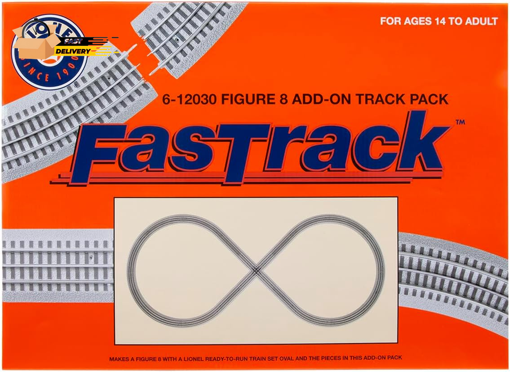Fastrack Figure-8 Add-On Track Pack, Electric O Gauge