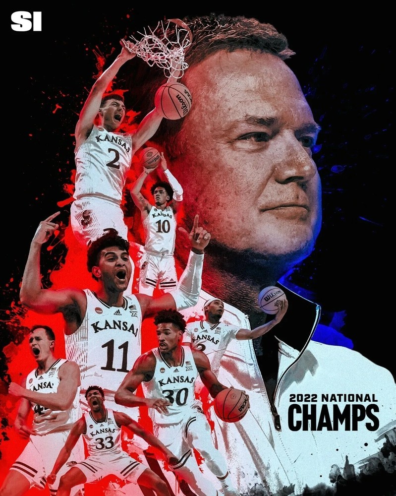 Kansas Jayhawks 2022 Ncaa Champs Sports Illustrated 8x10 PHOTO PRINT