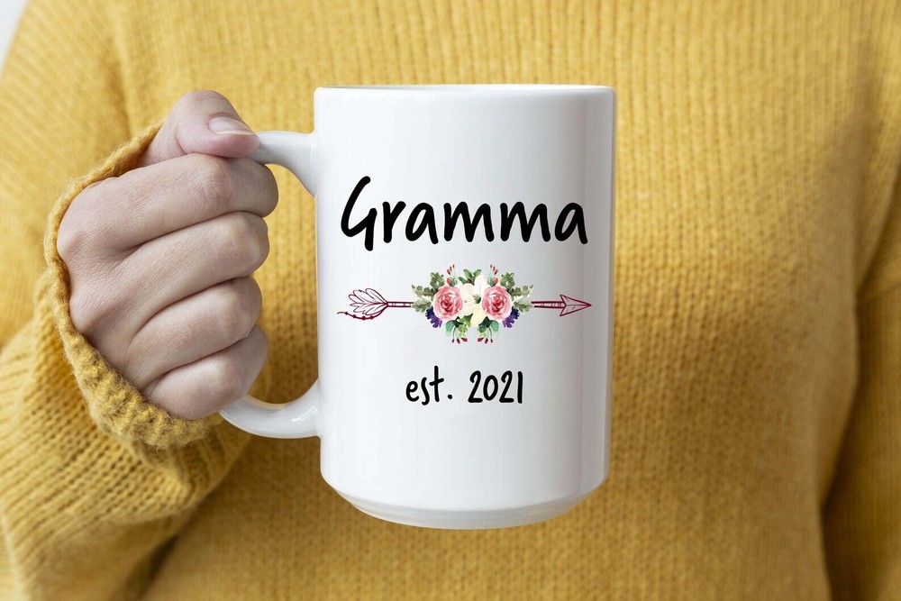 Gramma Est 2021 Mug New Gramma Arrow Coffee Mug Mug & Coaster Set Coffee Mug