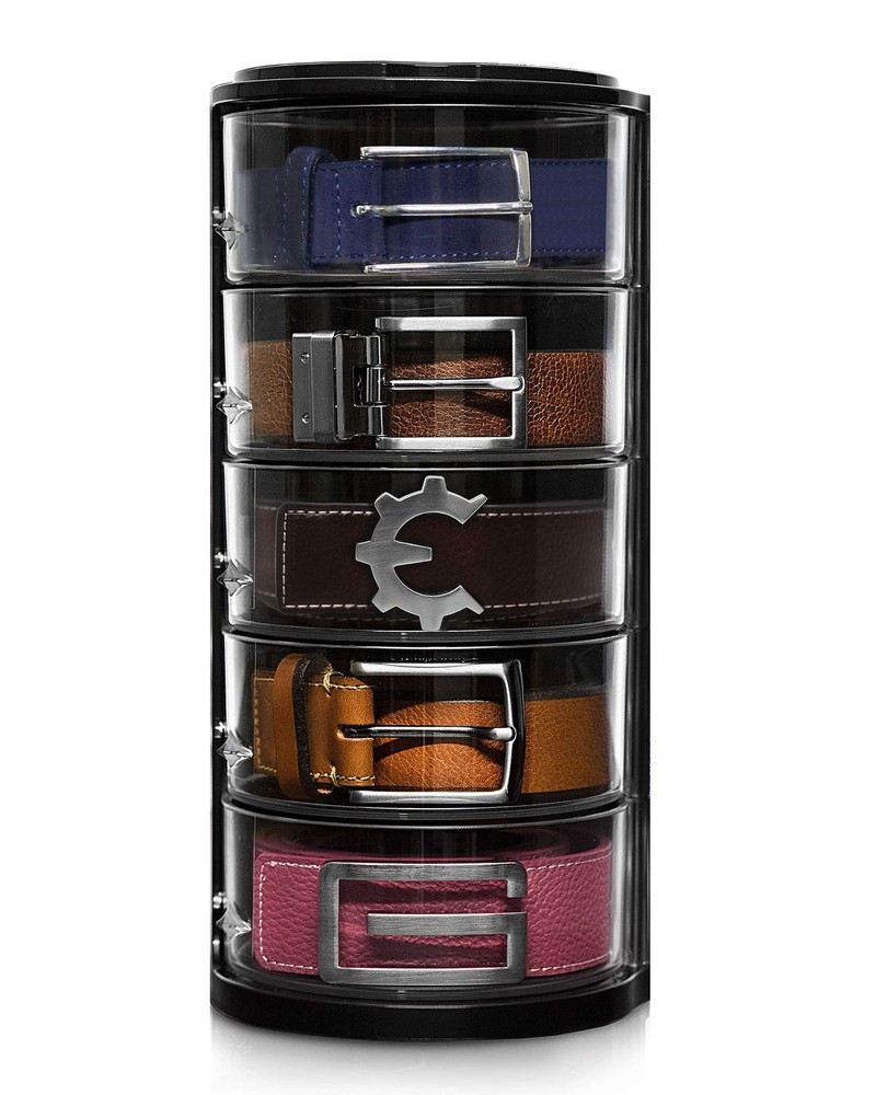 Sleek Multi-Functional Acrylic Belt Organizer for Efficient Storage