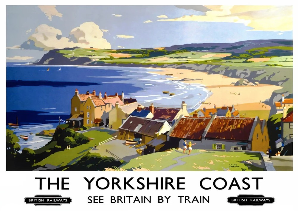 The Yorkshire Coast British Railways Britain Vintage Travel Poster Print