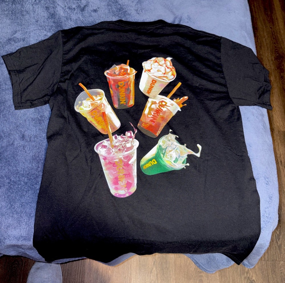 Dunkin’ Donuts Tshirt Size M with Drink Graphic