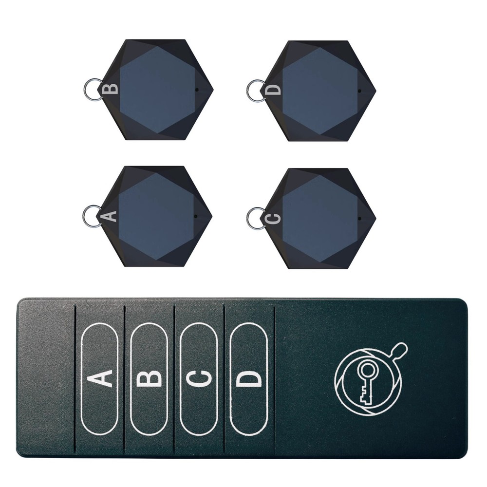 New 4-in-1 Wireless 75-80db Alarm Key Finder Anti Lost Wallet Tag Tracker
