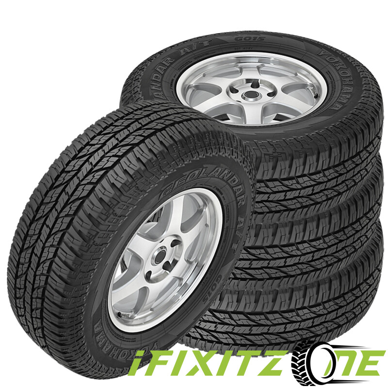 4 Yokohama Geolandar A/T G015 265/65R18 114H All Terrain Any Weather 3PMSF Snow