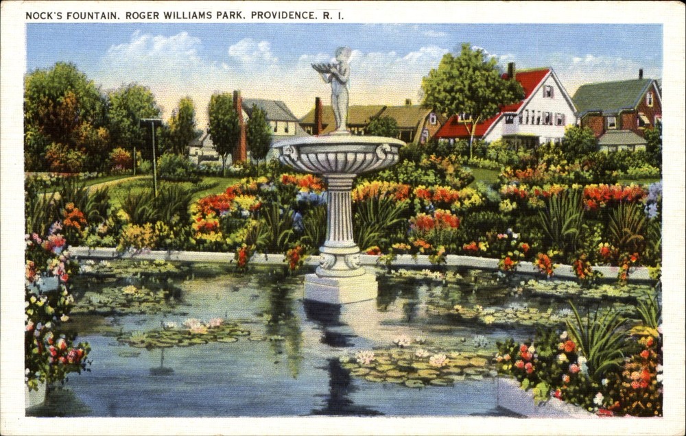 Nock's Fountain Roger Williams Park Providence Rhode Island RI ~ 1930s