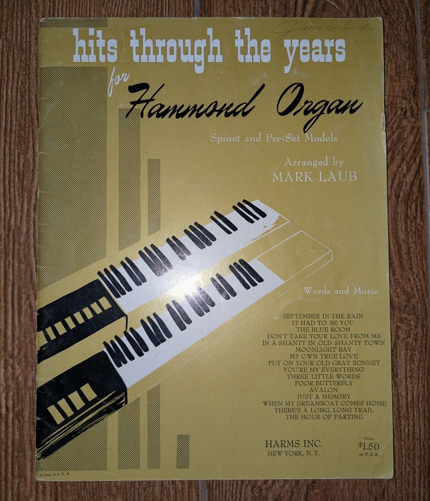 Hits Through the Years for Hammond Organ, Vintage 1957