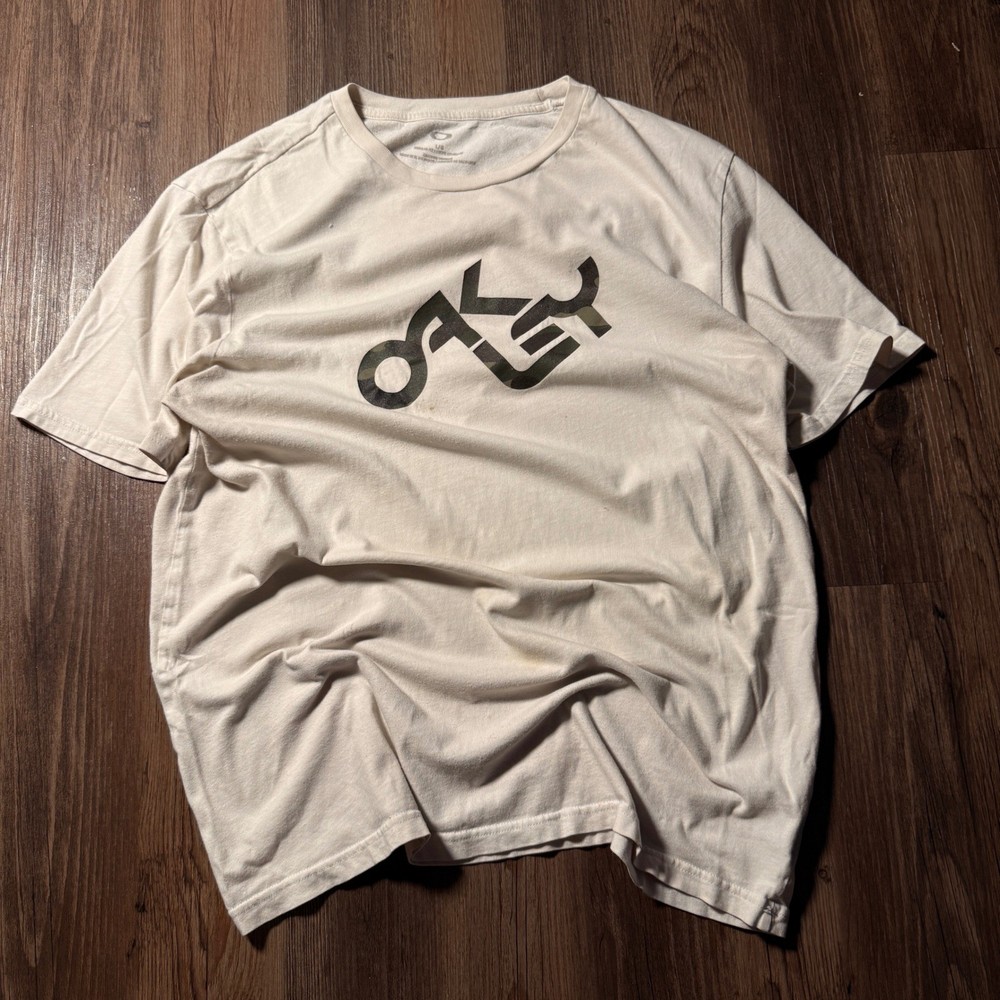 Oakley Camo Logo T Shirt Men's Large Casual Regular Fit Short Sleeve