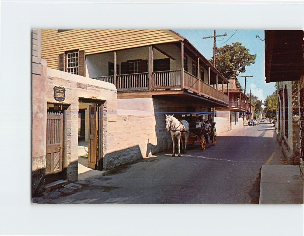 Postcard Arrivas House Saint George Street St. Augustine Florida USA America