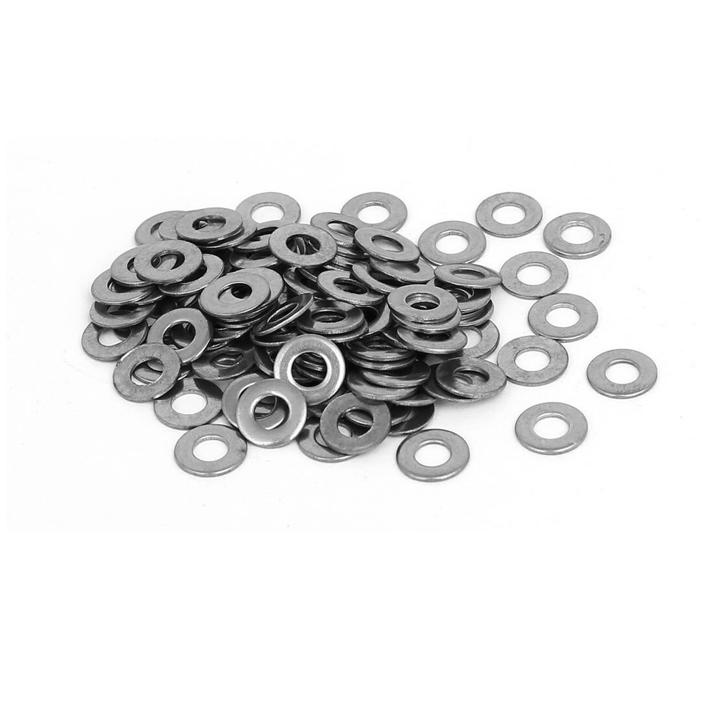 M3x7mmx0.5mm 316 Stainless Steel Flat Washers Gasket Fastener 100pcs