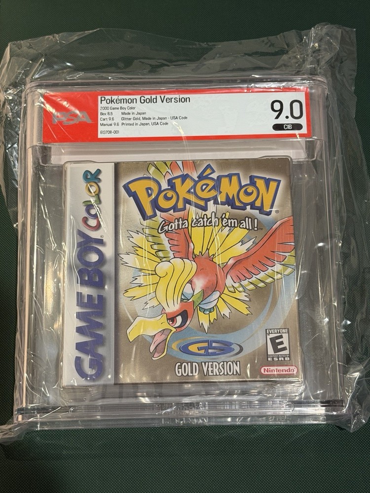 Pokemon Gold Version PSA Graded 9.0 CIB Complete In Box