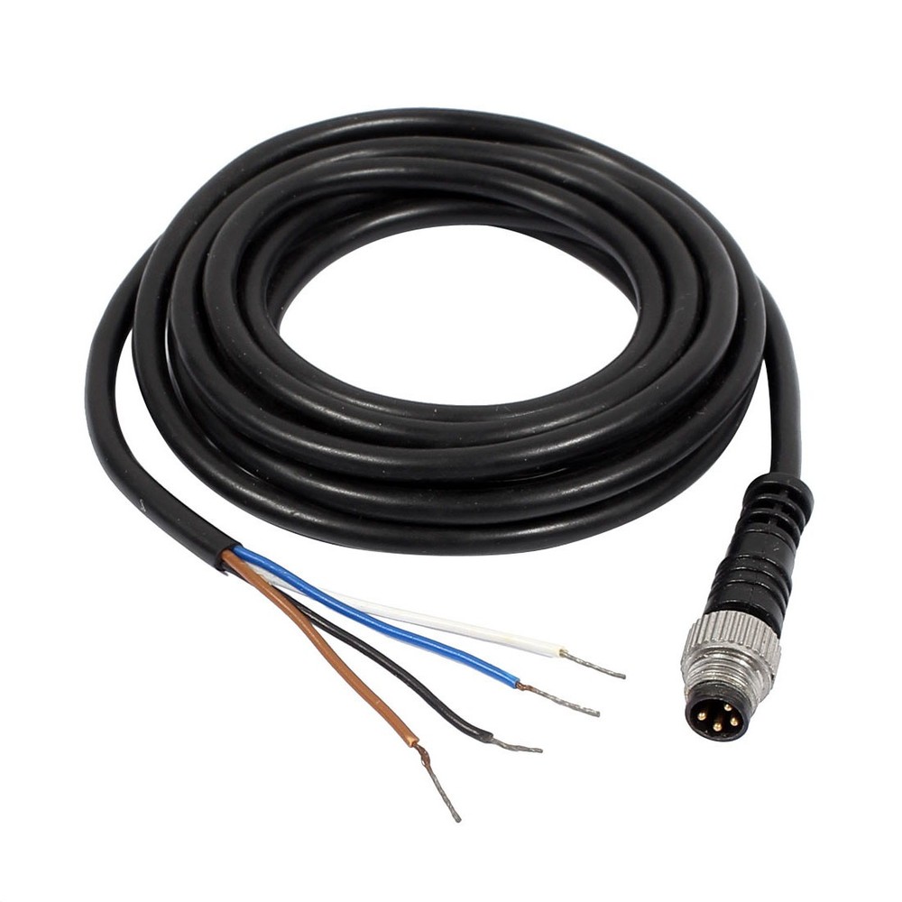 M8 2m Male Straight Head 4 Pin Connectors Aviation Electrical Cable