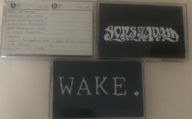 3x RARE 90's HEAVY BLACK METAL DEMO CASSETTES/ FACEDOWN / SONS OF ADAM / WAKE