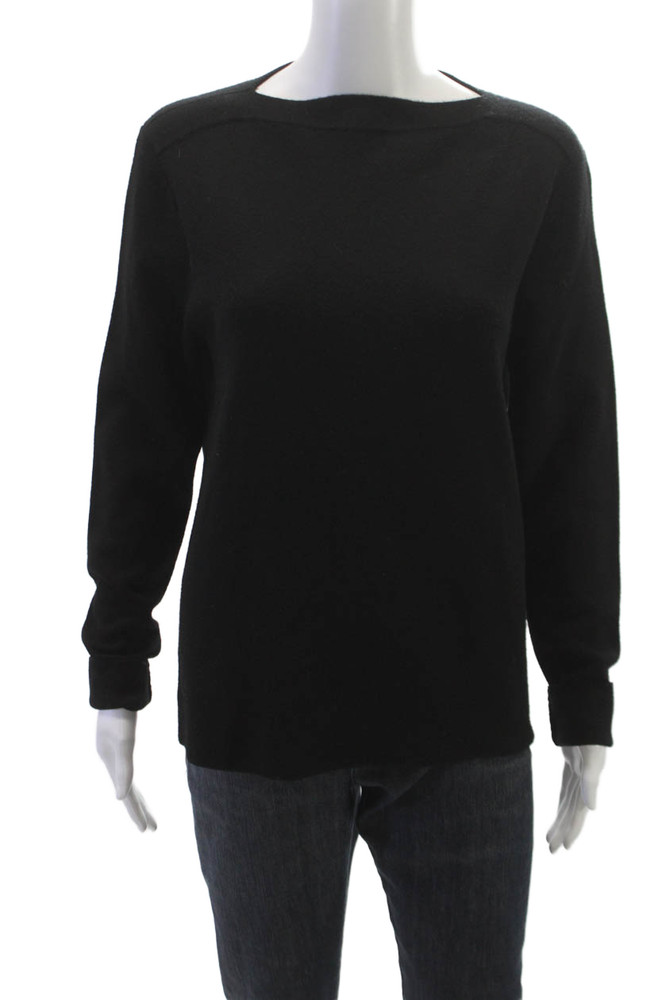 COS Women Pullover Sweater Black Wool Boat Neck Long Sleeve Size SFree Shipping in US $100+ Orders | $6.95 Orders Below
