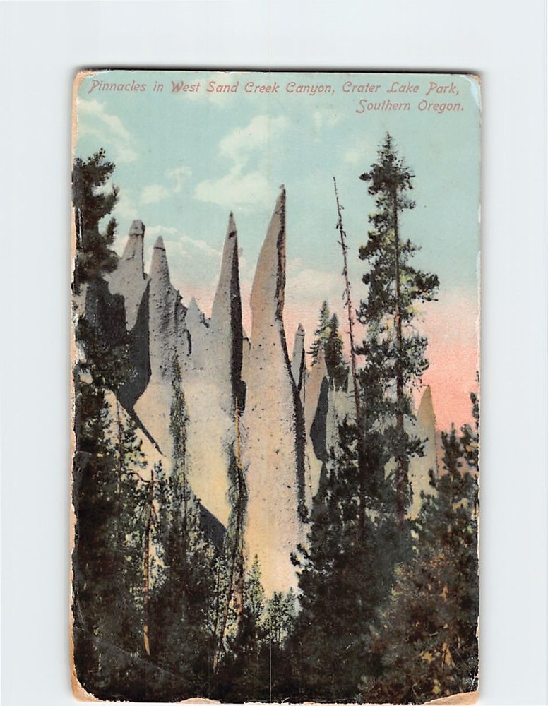 Postcard Pinnacles in West Sand Creek Canyon Crater Lake Park Oregon USA