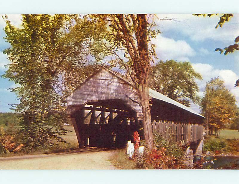 Unused Pre-1980 COVERED BRIDGE Porter Maine ME t8047