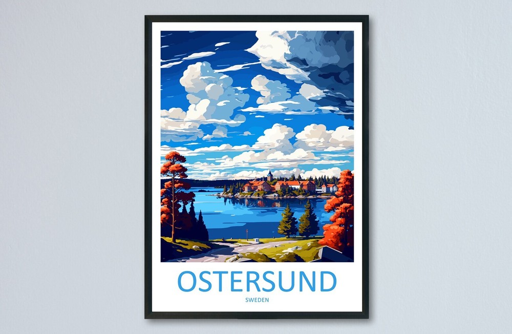 Ostersund Travel Print Wall Art Ostersund Wall Hanging Home Dcor Ostersund Gift