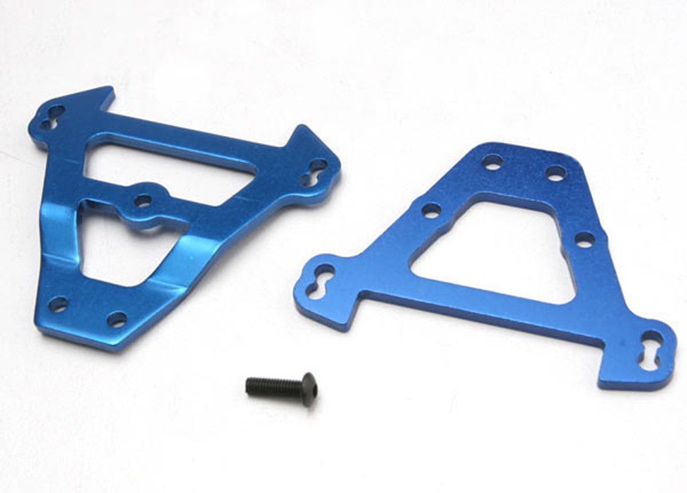 Traxxas 1/10 Revo 3.3 * FRONT/REAR ALUMINUM BULKHEAD - BLUE * 5323